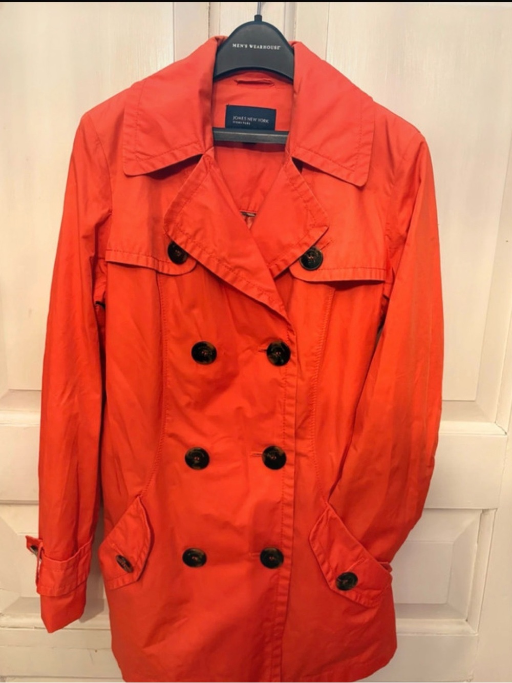Trench Coat Jones New York Signature Red/ Orange / Women’s size small